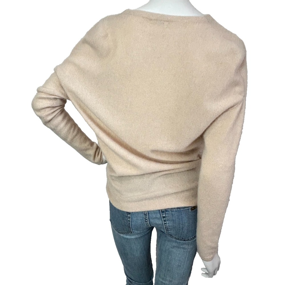 Club Monaco Italian Cashmere Sweater Womens Size XS Latte Cowlneck Dolman Sleeve - Picture 3 of 9
